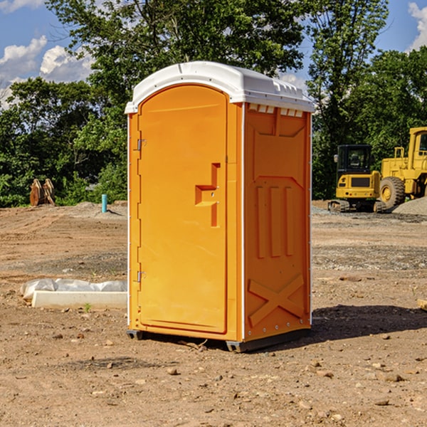 how often are the portable restrooms cleaned and serviced during a rental period in Schram City Illinois